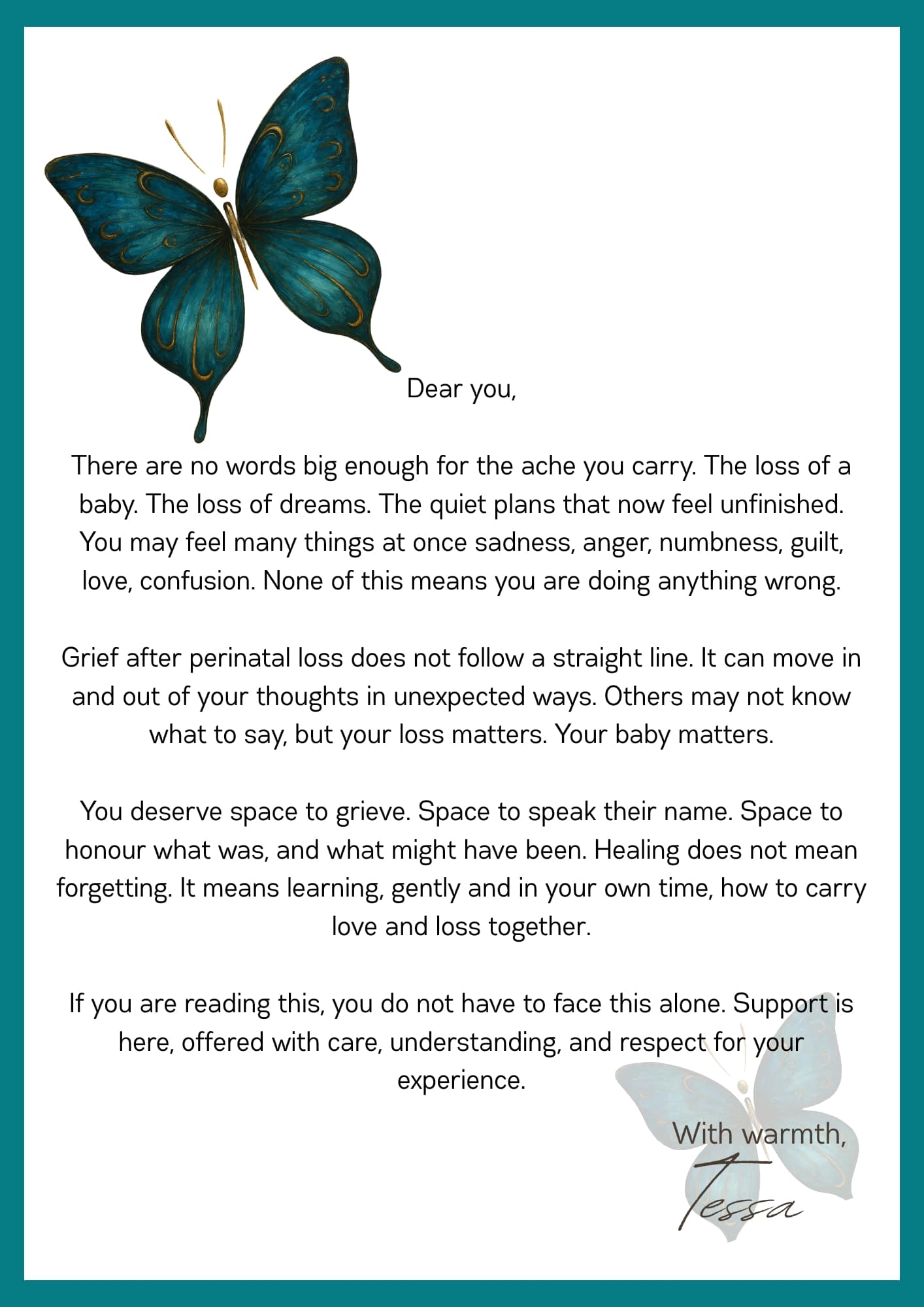 Open Letter - Perinatal